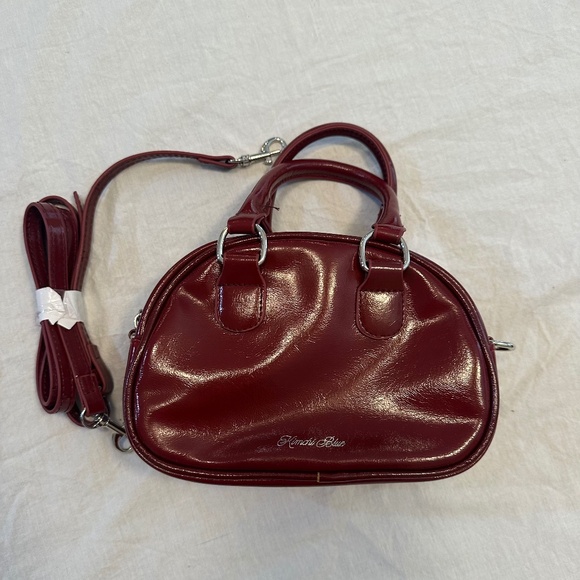 Urban Outfitters Bow Bowler Bag in Burgundy - Picture 4 of 5